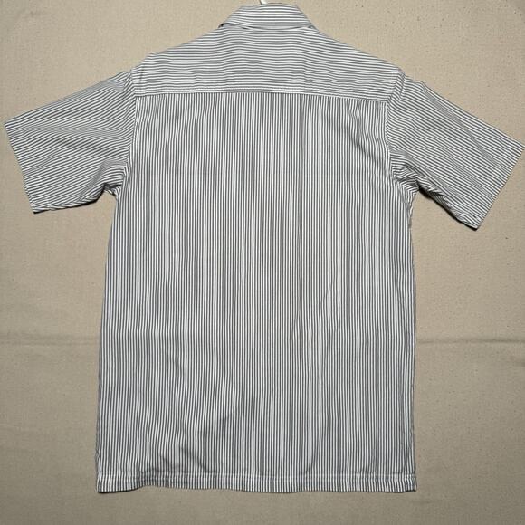 Stussy Shirt Mens Large Striped Button Up Pocket Made USA 90s Skater Streetwear - Picture 2 of 10